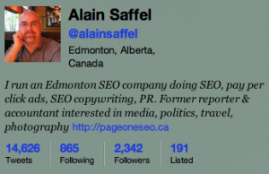 @alainsaffel Twitter stats after cutting who I was following